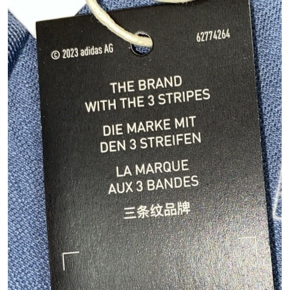 NWT Adidas Women XL ULT C JAQ Zip Polo Ultimate365 Blue Herringbone Blade Collar - Picture 4 of 10